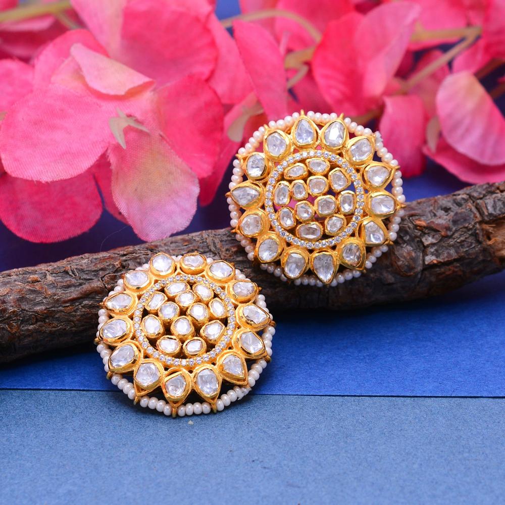 925 Sterling Silver Stud Earrings Wholesale, White Moissanite Earrings, Occasion Wedding