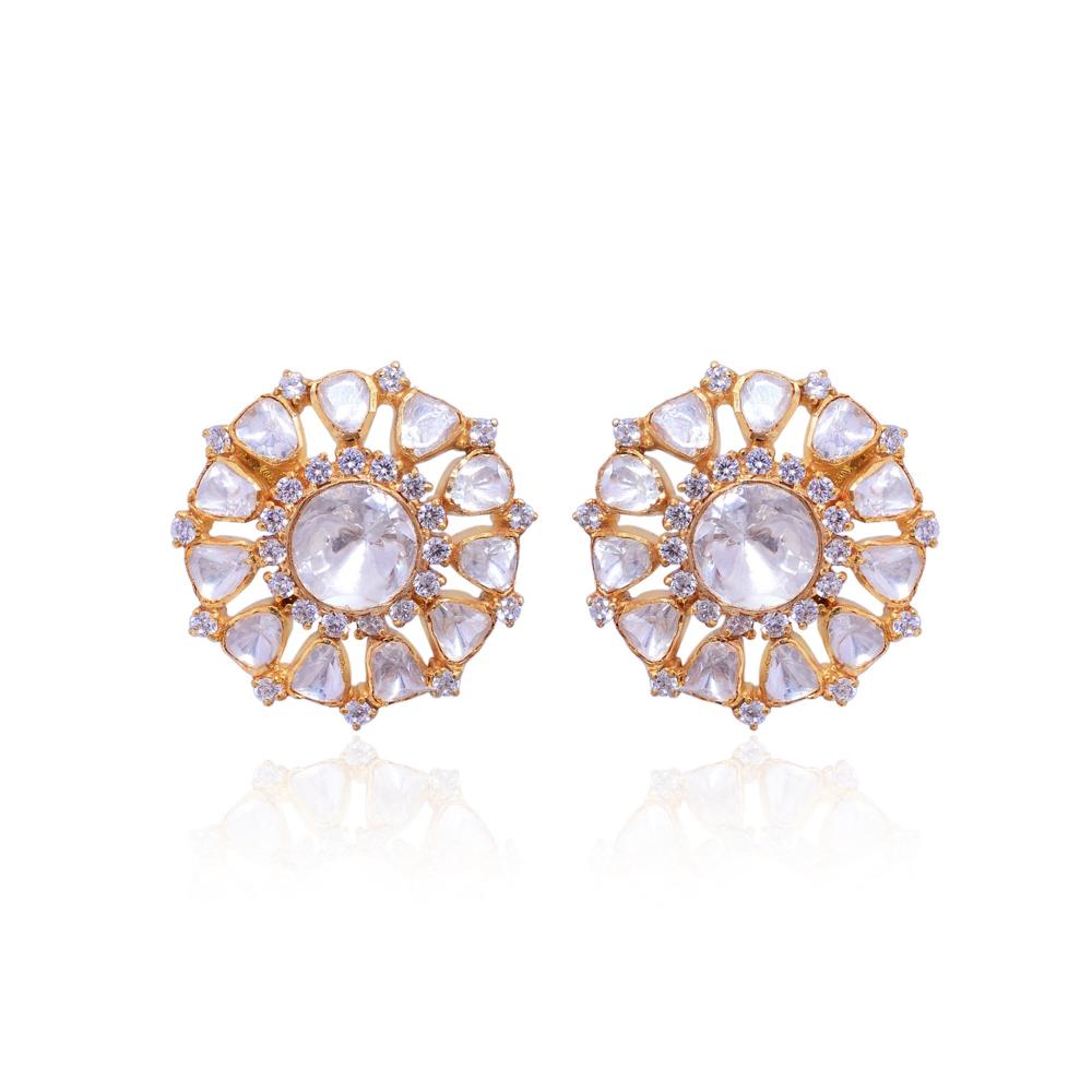 925 Sterling Silver Stud Earrings Wholesale, White Moissanite Earrings, Occasion Wedding