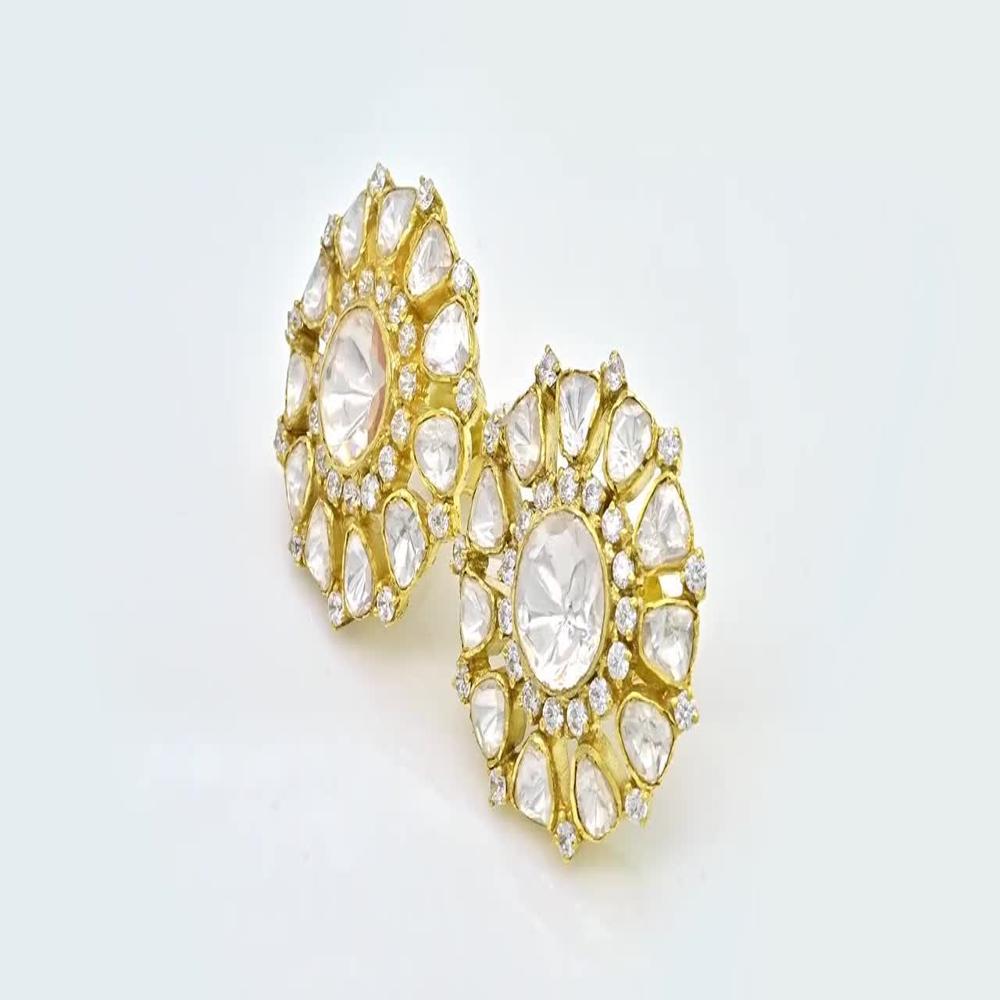 925 Sterling Silver Stud Earrings Wholesale, White Moissanite Earrings, Occasion Wedding