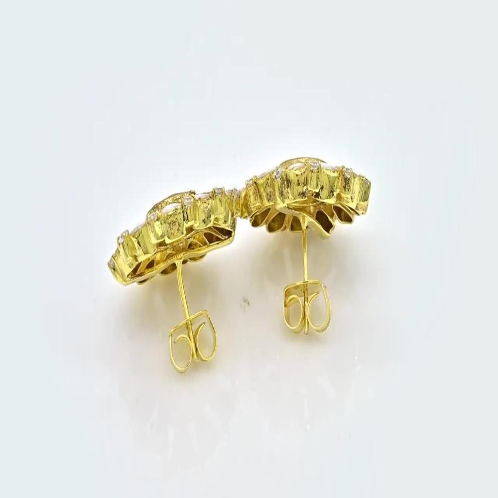 925 Sterling Silver Stud Earrings Wholesale, White Moissanite Earrings, Occasion Wedding