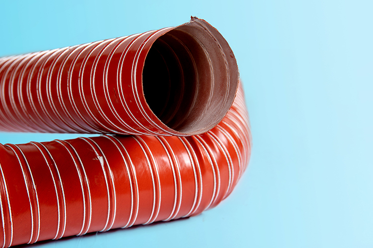 Silicone Hose - 2/3ply Red Silicone With Glass Fibre & Steel Wire Helix, 38 To 300mm Diameter, -50 To +310â°c, 4 To 6m Lengths, Round Shape