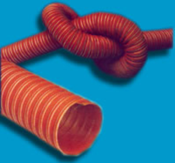 Silicone Hose - 2/3ply Red Silicone With Glass Fibre & Steel Wire Helix, 38 To 300mm Diameter, -50 To +310â°c, 4 To 6m Lengths, Round Shape