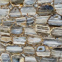 Natural Banded Agate Semi Precious Gemstone Slab - Size: Customized