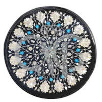 Black Marble Inlay Table Top