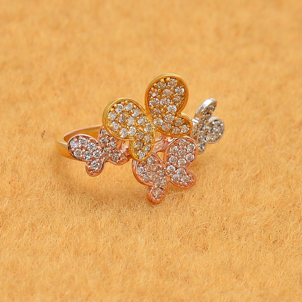Fine Diamond Gold Ring Butterfly Designs