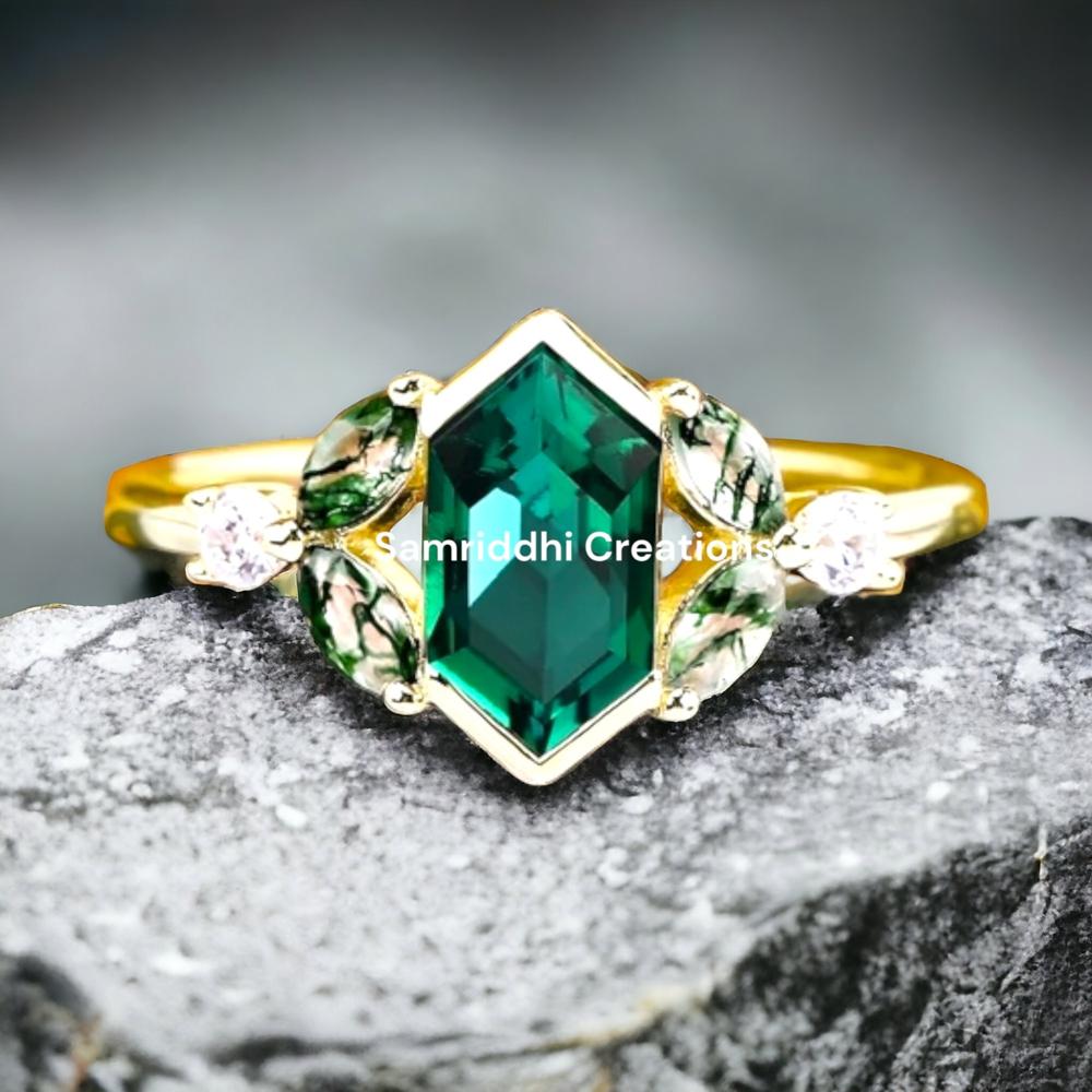 Emerald Diamond Gold Ring