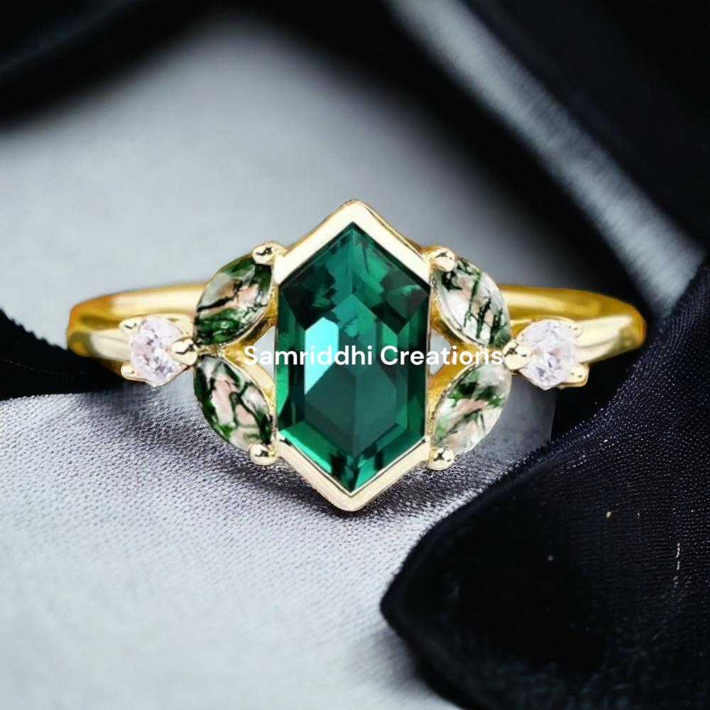 Emerald Diamond Gold Ring