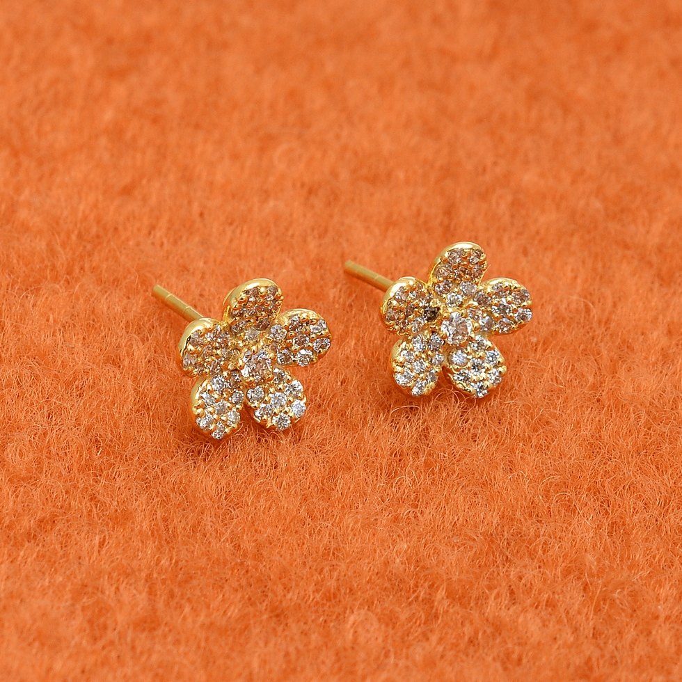 14k Gold Diamond Studs
