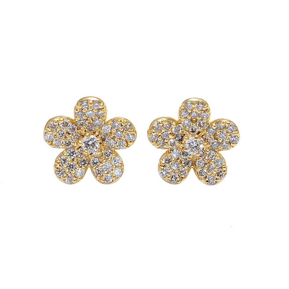 14k Gold Diamond Studs
