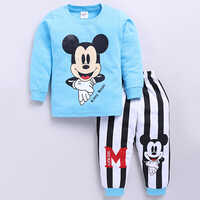 Boy Printed Full Sleeve T-Shirt And Lower Set - Color: Different Available
