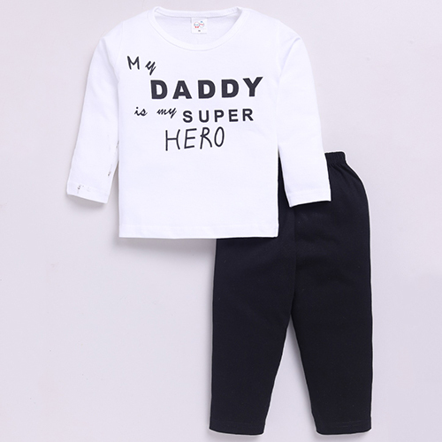 Boy Printed Full Sleeve T-Shirt And Lower Set