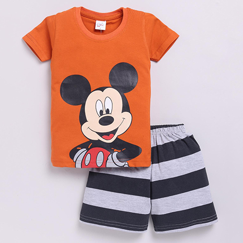Boy Printed T-Shirt And Shots Set