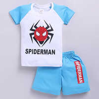 Boy Printed T-Shirt And Shots Set
