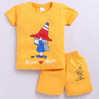 Boy Printed T-Shirt And Shots Set