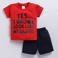 Kids Half  Sleeve  Baba Suit Set - Color: Different Available