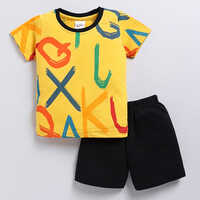 Kids Half  Sleeve  Baba Suit Set
