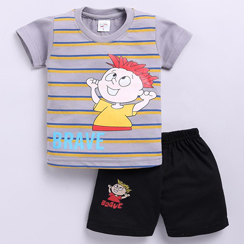 Kids Half  Sleeve  Baba Suit Set