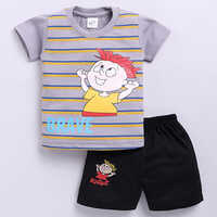 Kids Half  Sleeve  Baba Suit Set