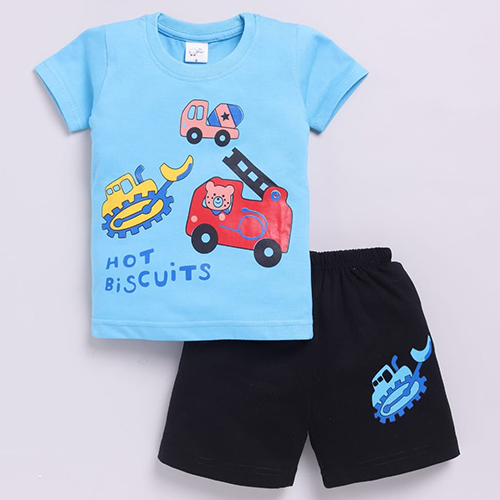 Kids Cotton Half  Sleeve  Baba Suit Set - Color: Different Available