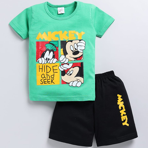 Kids Cotton Half  Sleeve  Baba Suit Set