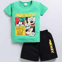 Kids Cotton Half  Sleeve  Baba Suit Set