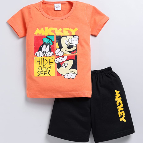 Kids Cotton Half  Sleeve  Baba Suit Set