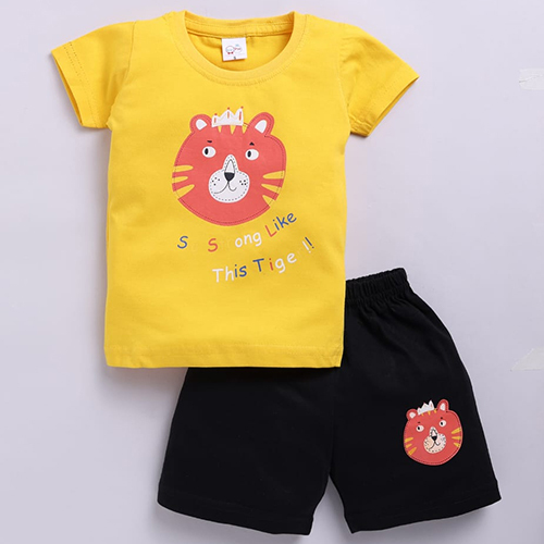 Kids Cotton Half  Sleeve  Baba Suit Set