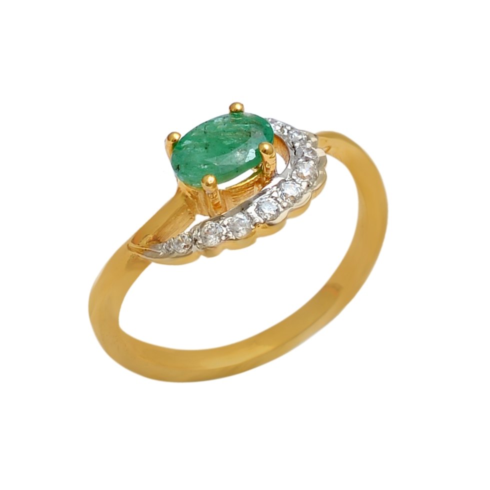 Emerald Diamond Gold Ring