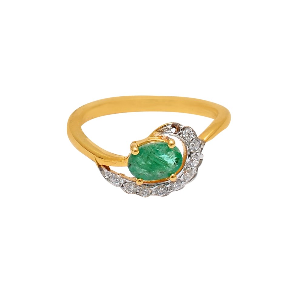 Emerald Diamond Gold Ring
