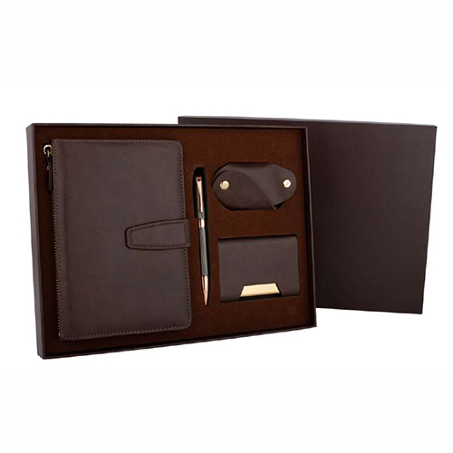 A5 Note Book with Loop, Card Holder, Key Chain, Pen with Box