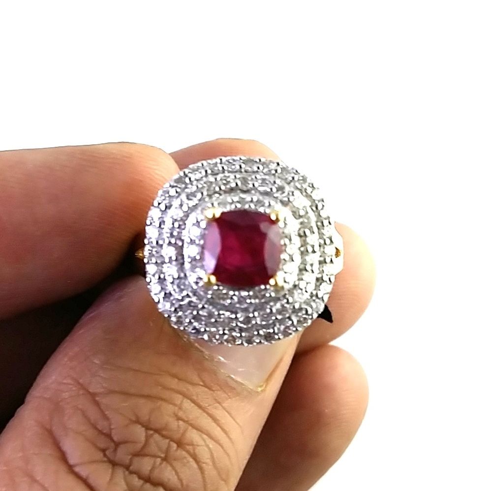 Ruby 14 k Gold Diamond Ring