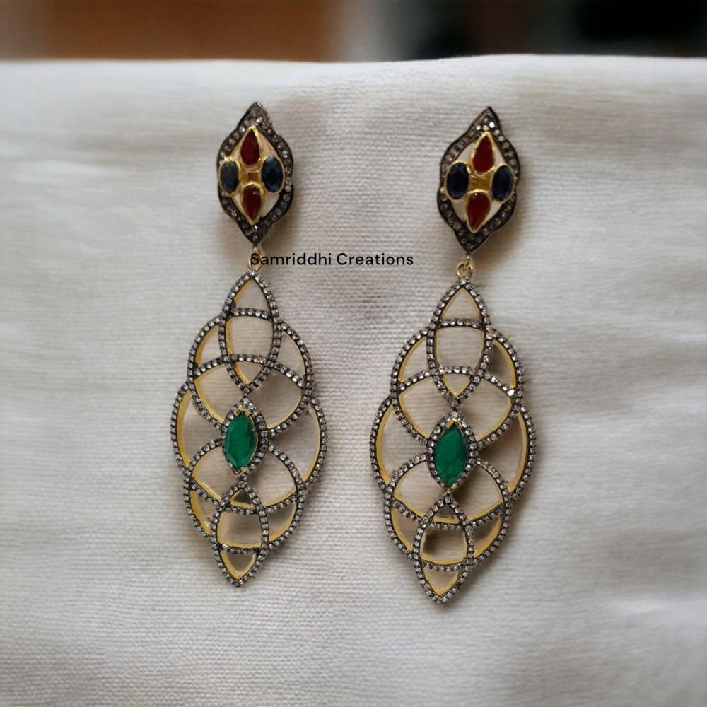 Pave Diamond Dangle Earrings