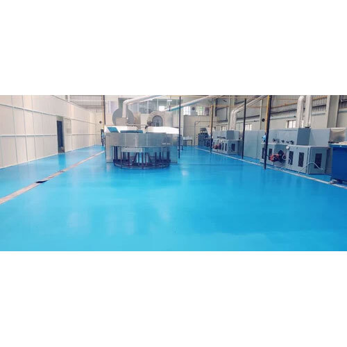 Pu Concrete Flooring - 2-5 Mm Thick, Blue | Floor Coating With 40 Mpa Compressive Strength, 15 Mpa Flexural Strength, Chemical Resistant For Industrial Use
