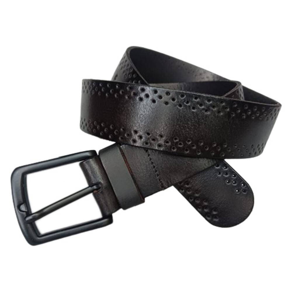 555-077 Buffalo Leather Belts - Color: Black
