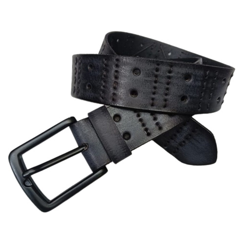 555-080 Buffalo Leather 39Mm Black Belt - Gender: Male
