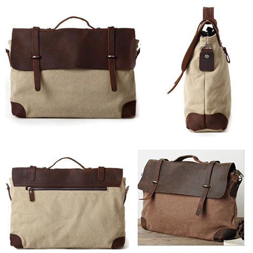 Style no-167 39X29X9cm Canvas Leather Bag