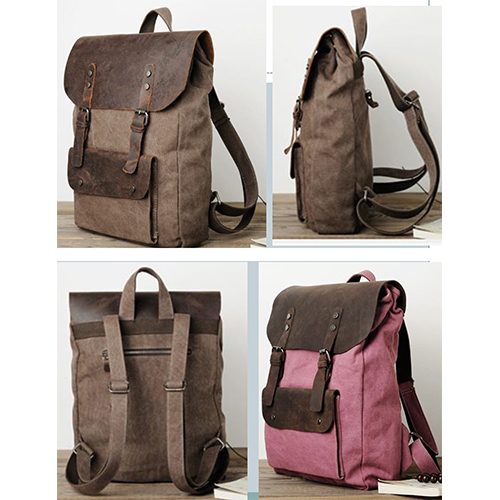 Style No-168 32X40X12cm Canvas Leather Bag