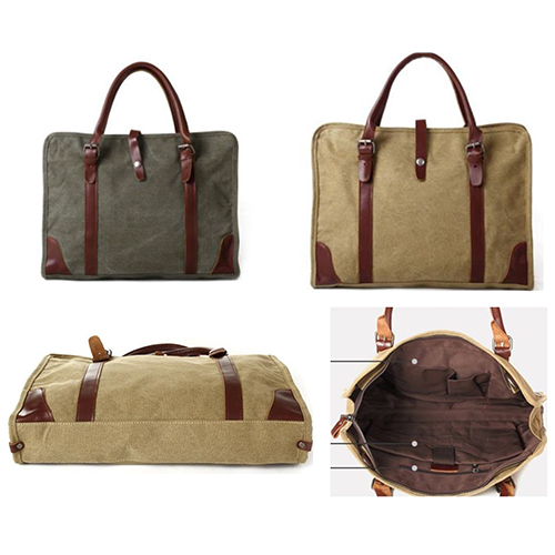 Style No-171 43X32X9cm Canvas Leather Bag
