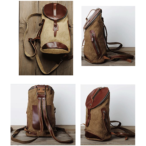 Style No-175 25X38X16cm Canvas Leather Bag