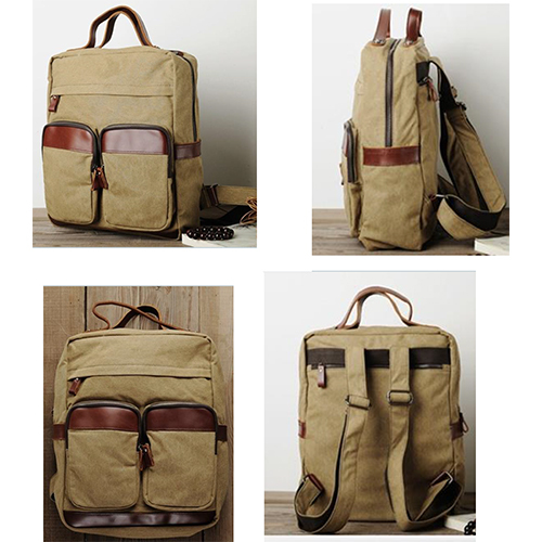 Style No-176 33X41X11.5cm Canvas Leather Bag