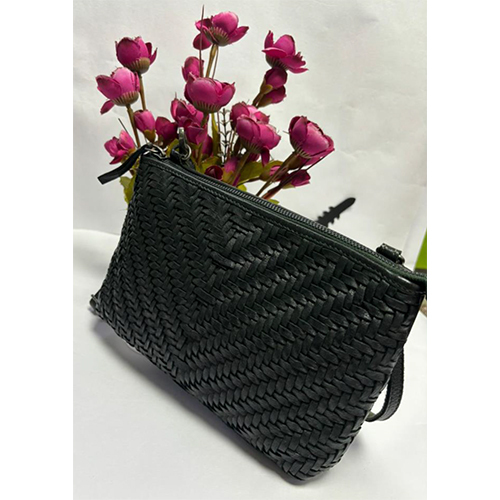 Black Leather Waving Bags