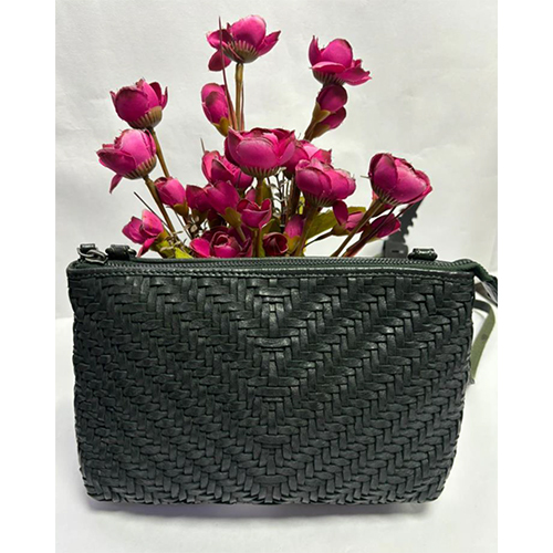 Black Leather Waving Bags
