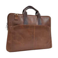 Men Brown Leather Office Bags