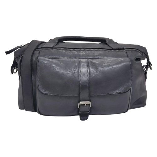 Black Leather Duffle Bag