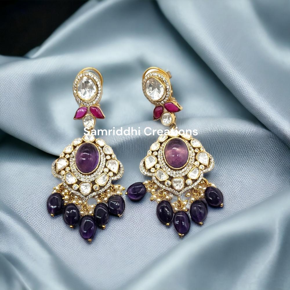 Amethyst Silver Earring