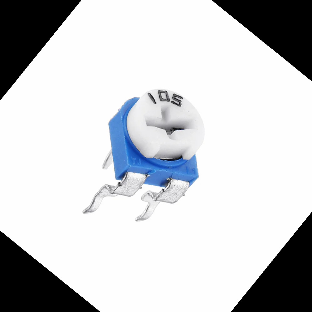 200k Ohm Preset - Plastic Material, 50-60 Mhz Frequency, White & Blue Color | Designed For Electronic Appliances, Warranty Included