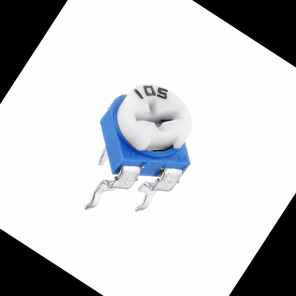 200k Ohm Preset - Plastic Material, 50-60 Mhz Frequency, White & Blue Color | Designed For Electronic Appliances, Warranty Included