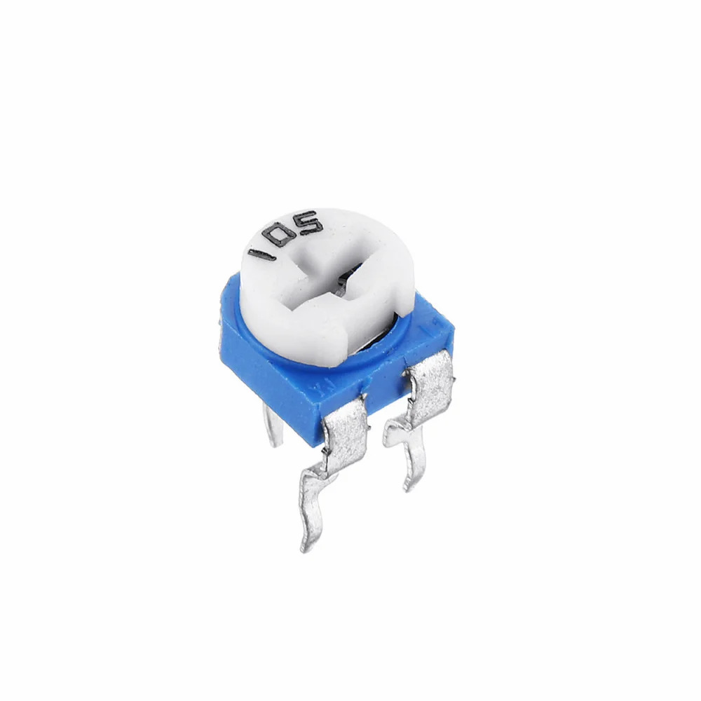 200k Ohm Preset - Plastic Material, 50-60 Mhz Frequency, White & Blue Color | Designed For Electronic Appliances, Warranty Included