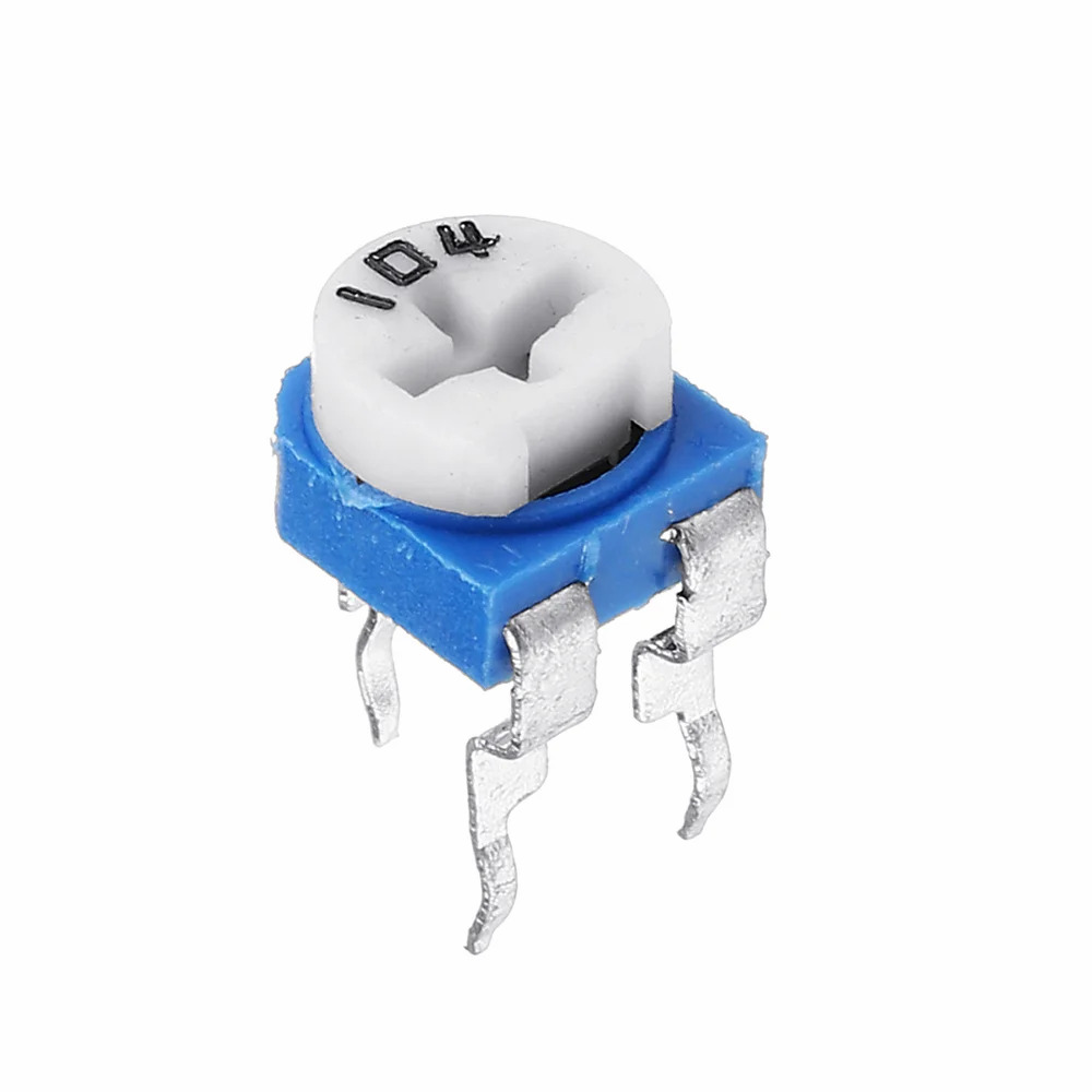 100k Ohm Preset - Plastic Material, White & Blue Color, Resistance Range 100k | Industrial Application, 50-60 Hertz Frequency, 6-12 Month Warranty