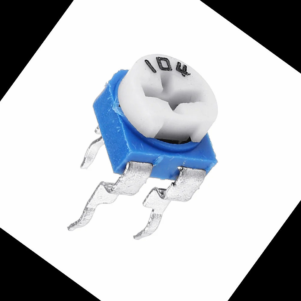 100k Ohm Preset - Plastic Material, White & Blue Color, Resistance Range 100k | Industrial Application, 50-60 Hertz Frequency, 6-12 Month Warranty